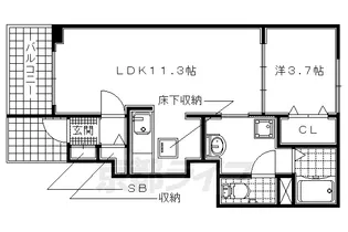アルバ セレーノ【1階】の間取り