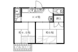 コーポ美樹【101号室】の間取り