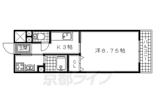 京都府京田辺市田辺沓脱【マンション】の間取り