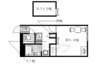 京都府宇治市大久保町【アパート】の間取り