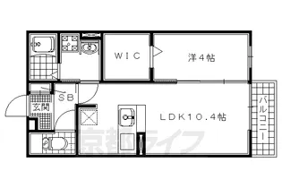 京都府宇治市伊勢田町【アパート】の間取り