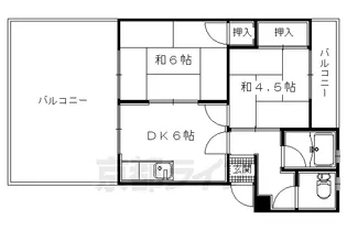 京都府城陽市平川【マンション】の間取り