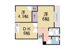 北尾マンション【203号室】の間取り