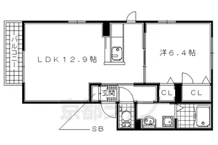 ヴィバとき【201号室】の間取り