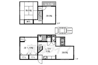 京都府宇治市莵道【一戸建】の間取り