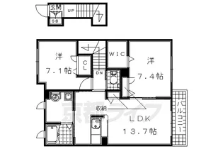 シャーメゾン久御山田井【205SL号室】の間取り