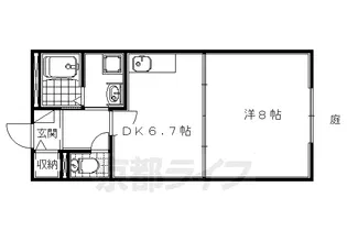 エルメゾン Ginga【101号室】の間取り