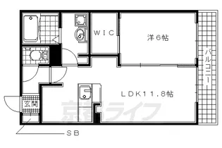 京都府宇治市木幡【アパート】の間取り