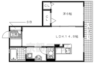 京都府宇治市木幡【アパート】の間取り