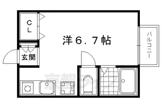 くれないはうす【201号室】の間取り