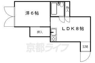 アクエルド東大路【201号室】の間取り