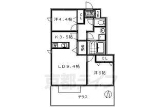 シャーメゾン花園【101号室】の間取り