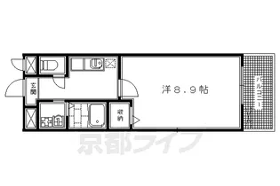 京都府京都市左京区岩倉中町【アパート】の間取り