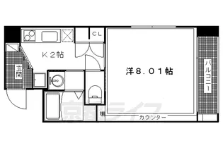 プラネシア京阪出町柳【301号室】の間取り