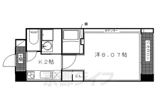 プラネシア京阪出町柳【109号室】の間取り