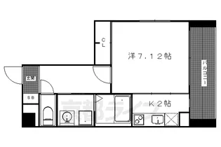 プラネシア京阪出町柳【512号室】の間取り