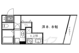 ブランネージュ銀閣寺道【301号室】の間取り