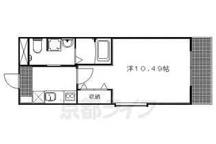 ヴィヴィ・御蔭北白川【327号室】の間取り