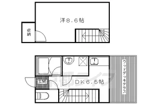 ルミエールメゾン修学院【106号室】の間取り