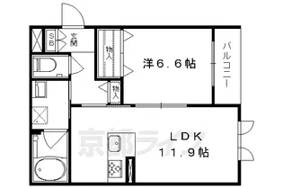 La Sortie【101号室】の間取り