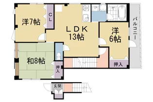 アベニール修学院【3F号室】の間取り