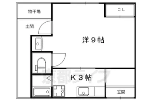 京都府京都市左京区吉田下阿達町【テラスハウス】の間取り