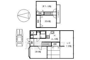 京都府京都市左京区岩倉三宅町【一戸建】の間取り