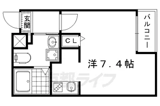 メゾン・サンマルタン京大北【401号室】の間取り