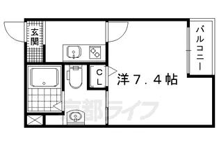 メゾン・サンマルタン京大北【203号室】の間取り