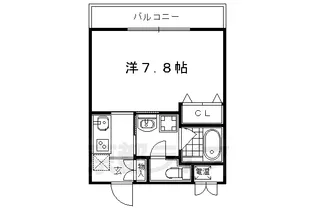 アベニール出町柳【201号室】の間取り
