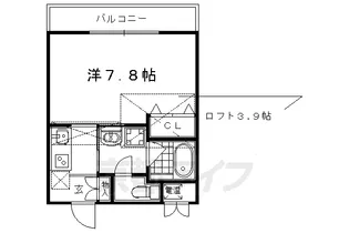 アベニール出町柳【303号室】の間取り