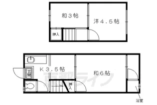 京都府京都市左京区岩倉長谷町【テラスハウス】の間取り