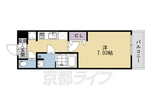 アクエルド京大北【2階】の間取り