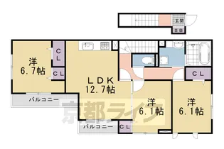 T’s スクエア下鴨【2階】の間取り