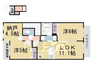 サウスリッシュ岩倉【206号室】の間取り
