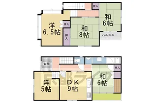 京都府京都市左京区下鴨宮崎町【一戸建】の間取り