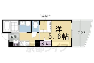 REVE de 京都下鴨【110号室】の間取り