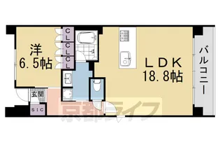 Brillia京都松ヶ崎【317号室】の間取り