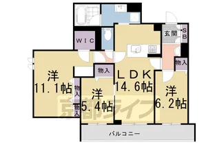 オーキッド京都北山【201号室】の間取り