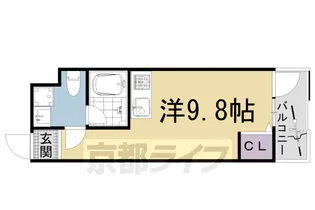 京都府京都市左京区下鴨松ノ木町【アパート】の間取り