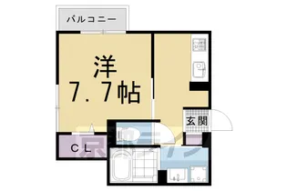 ロイヤルヴァンヴェール北白川【205号室】の間取り