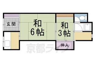 京都府京都市左京区下鴨泉川町【アパート】の間取り
