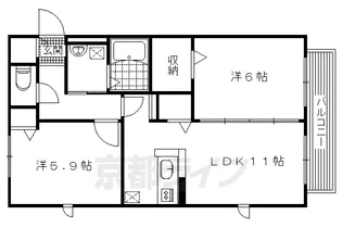 ロサージュ17−3【201号室】の間取り