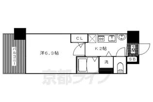 プレサンス京都修学院【3階】の間取り