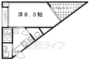 East Court 北白川【3-D号室】の間取り