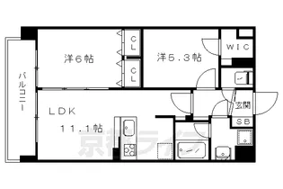 プレサンス京大前【201号室】の間取り