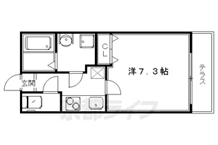 エスタシオン下鴨【103号室】の間取り