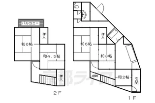 京都府京都市左京区浄土寺下南田町【一戸建】の間取り