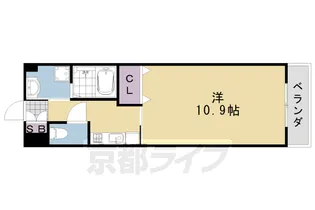 サンクスパレ桂【1階】の間取り