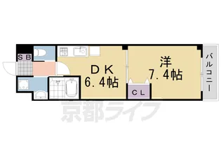 エコー ウエスト【2階】の間取り
